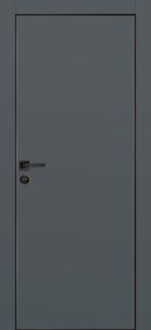 Межкомнатная дверь PX-1 черная кромка с 4-х ст. Графит